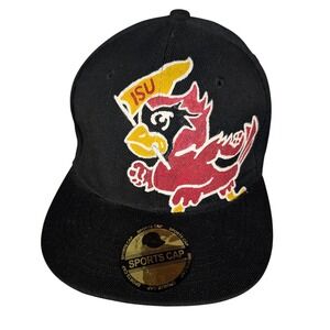 Black ISU Cyclones Mascot Snapback Sports Cap Adjustable